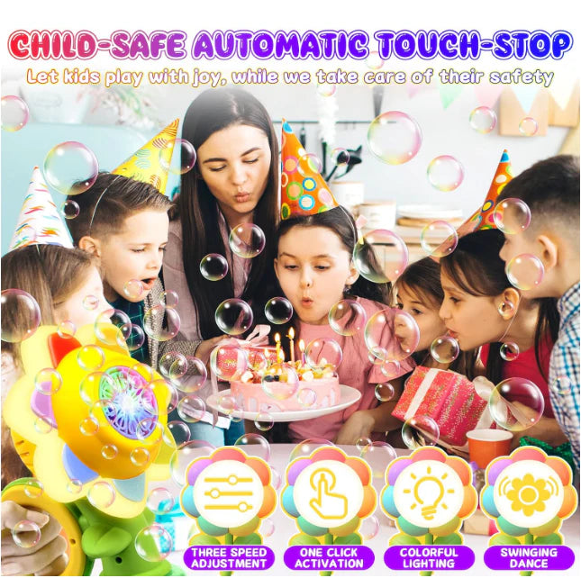 Remote Control Flower Bubble Machine