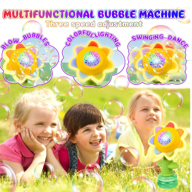 Remote Control Flower Bubble Machine