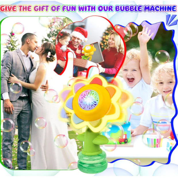Remote Control Flower Bubble Machine