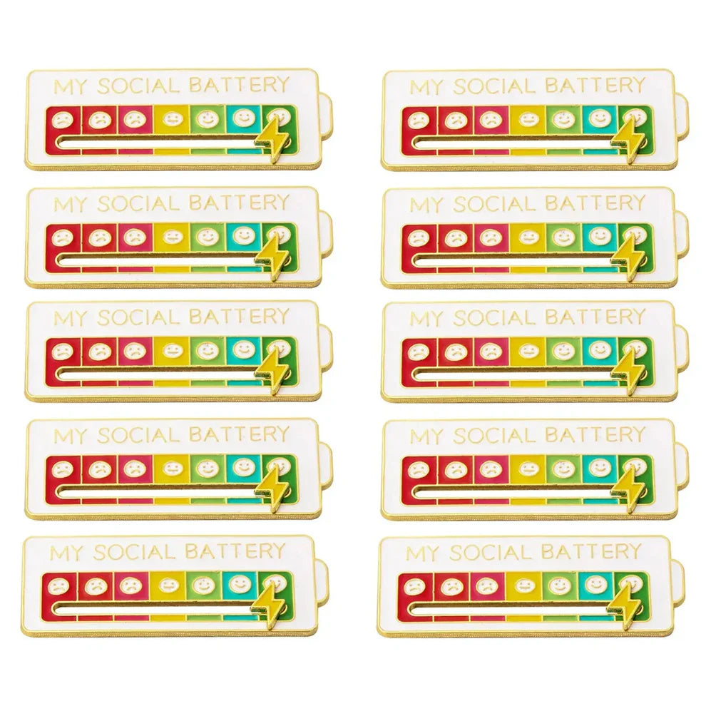 2025 Social Battery Status Brooch