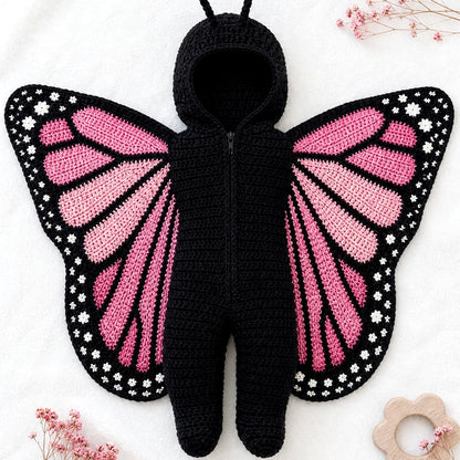 Crochet Baby Butterfly Swaddle Outfit