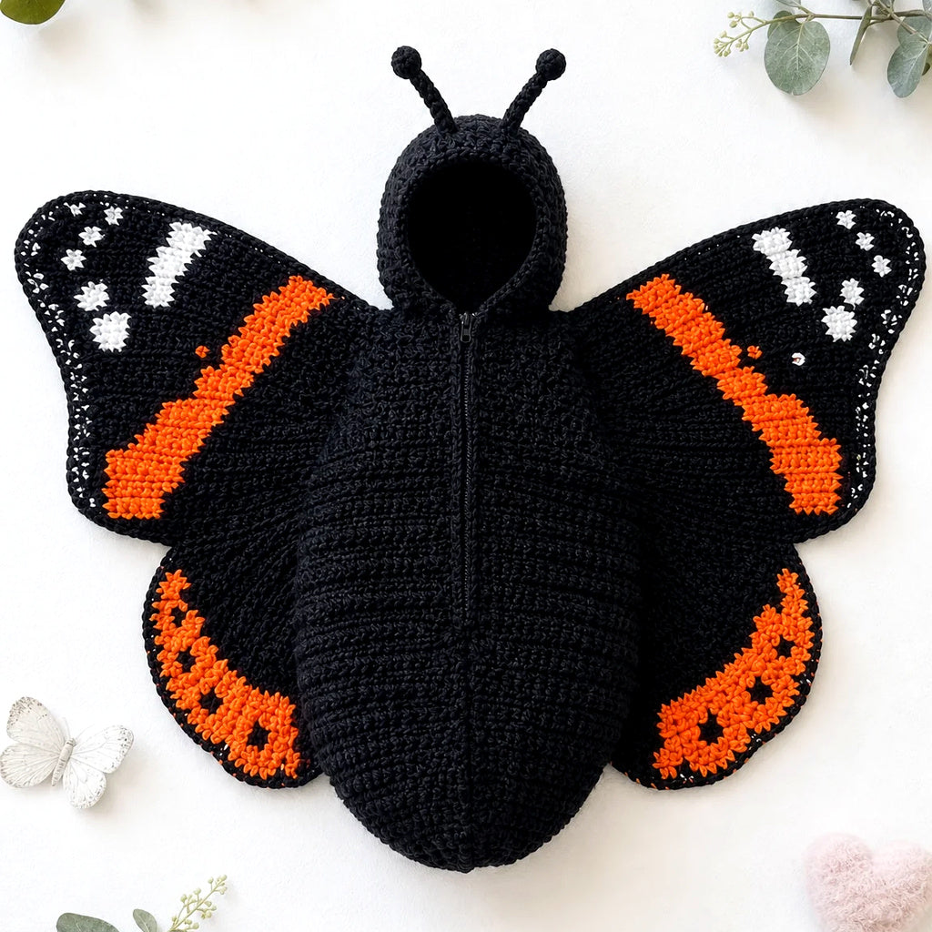 Crochet Baby Butterfly Swaddle Outfit