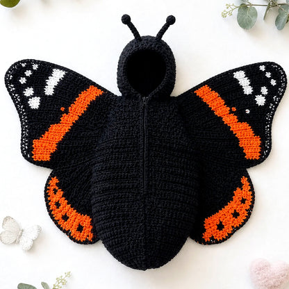 Crochet Baby Butterfly Swaddle Outfit