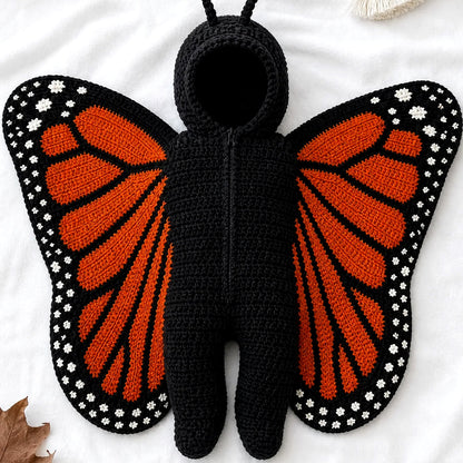 Crochet Baby Butterfly Swaddle Outfit