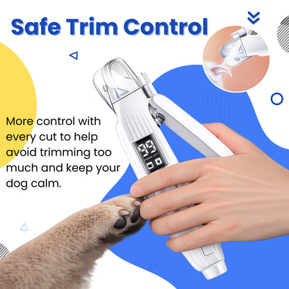 Pet Nail Clipper + Electric Grinder (2-in-1) with LED Light