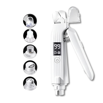 Pet Nail Clipper + Electric Grinder (2-in-1) with LED Light