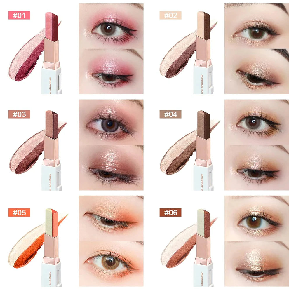 12 Colors Glitter Eye-shadow Stick Set