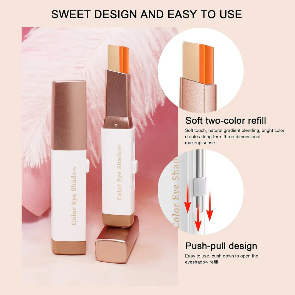 12 Colors Glitter Eye-shadow Stick Set