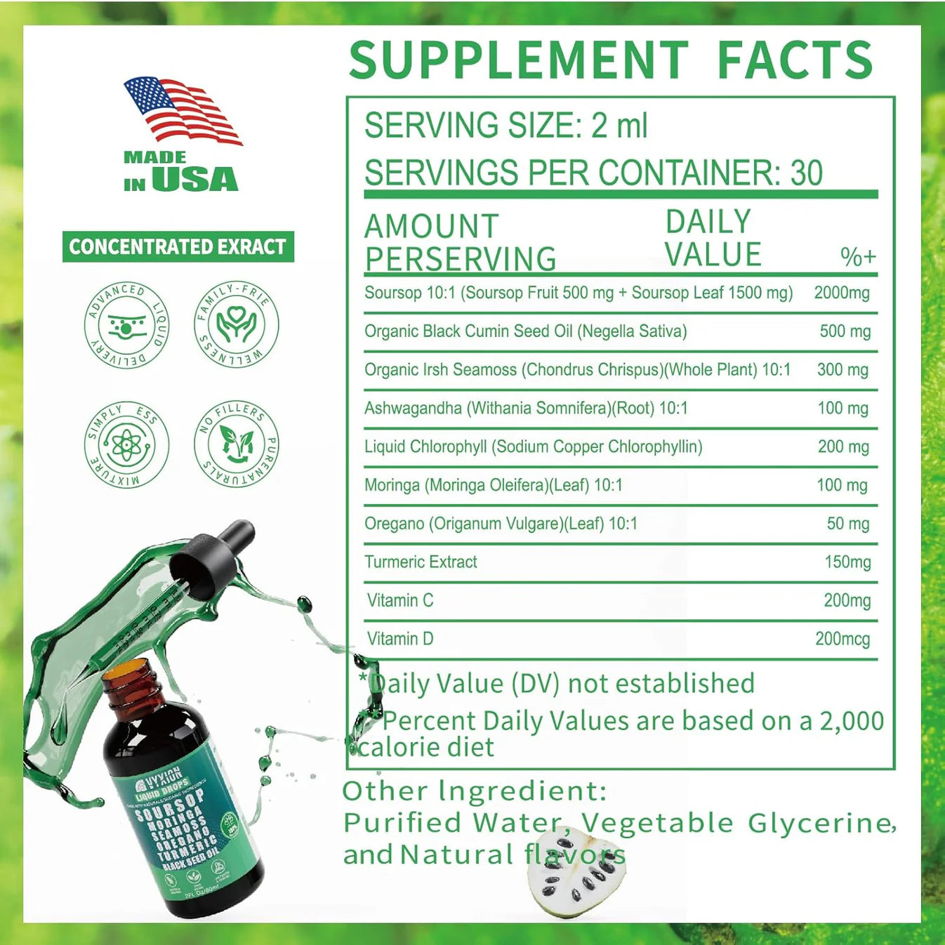 Soursop Bitters Liquid Drops 10- in-1