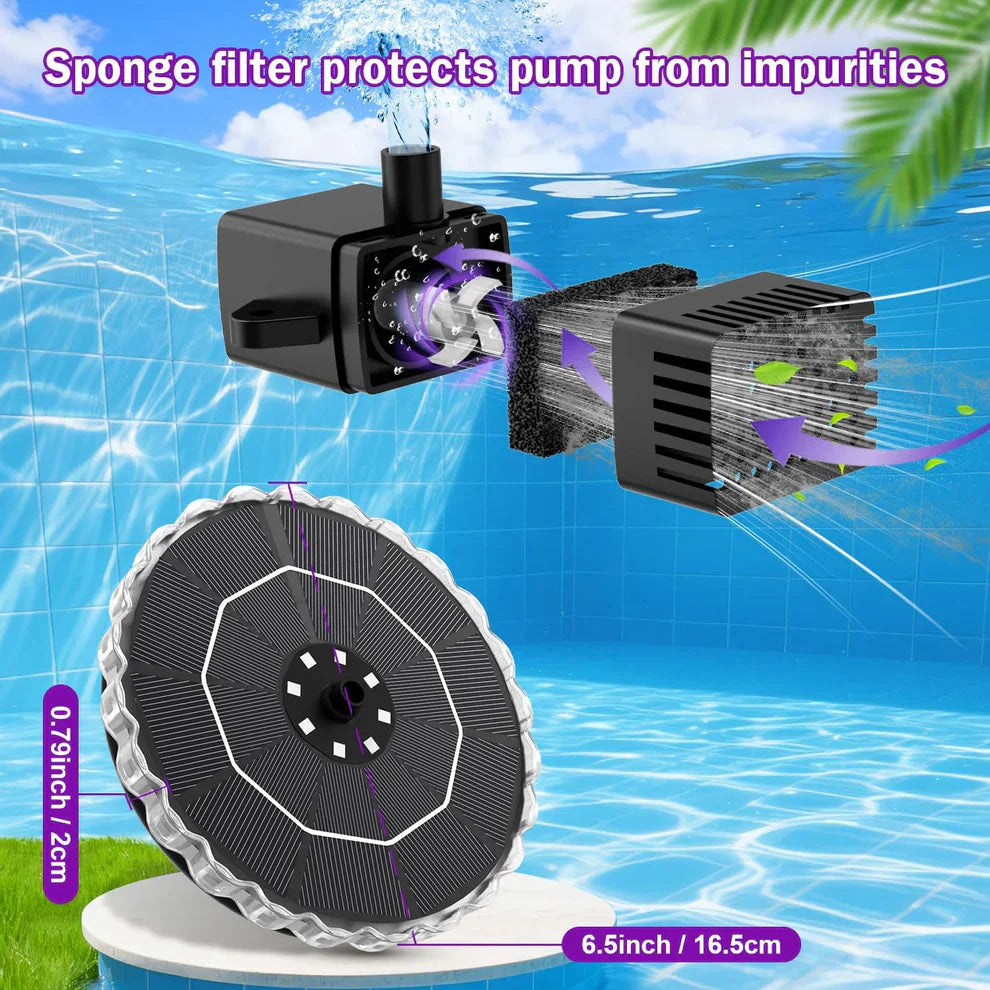 SolarGlow Pool Fountain Lightshow