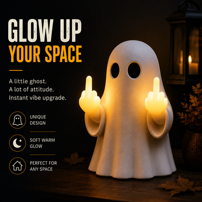Halloween Ghost Middle Finger Glow Night Light