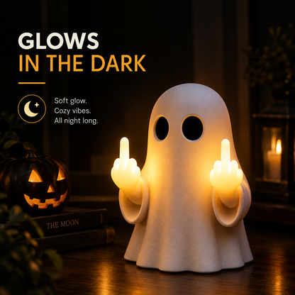 Halloween Ghost Middle Finger Glow Night Light