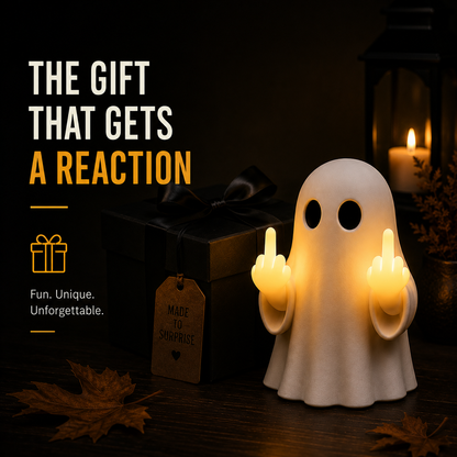 Halloween Ghost Middle Finger Glow Night Light