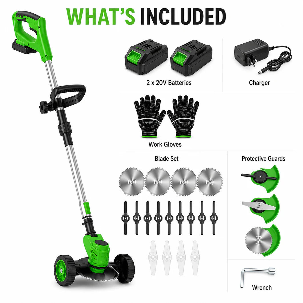3-in-1 Cordless Weed Trimmer & Lawn Mower