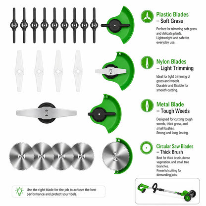 3-in-1 Cordless Weed Trimmer & Lawn Mower