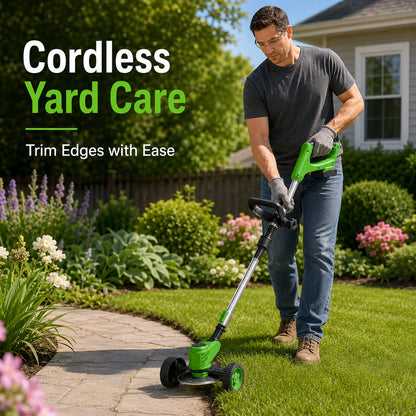 3-in-1 Cordless Weed Trimmer & Lawn Mower