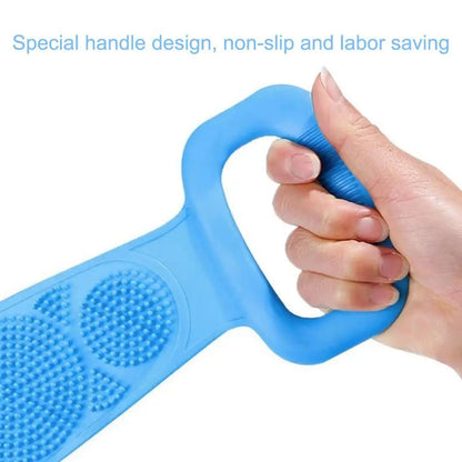 Fashion Silicone Bath Body Brush - Double-Sided Exfoliating Long Back Scrubber