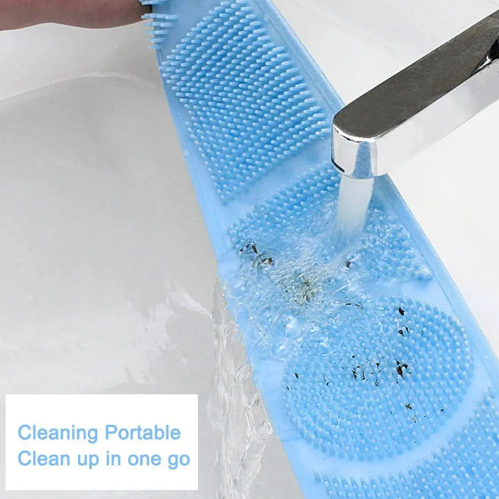 Fashion Silicone Bath Body Brush - Double-Sided Exfoliating Long Back Scrubber
