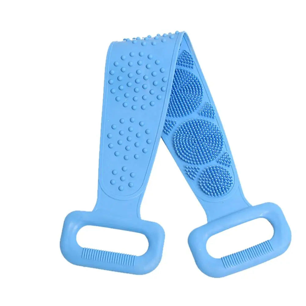 Fashion Silicone Bath Body Brush - Double-Sided Exfoliating Long Back Scrubber