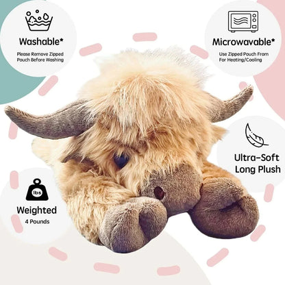 🎁Christmas New Gift Toy🐂Cute Cartoon Highland Cow Cuddly Toy