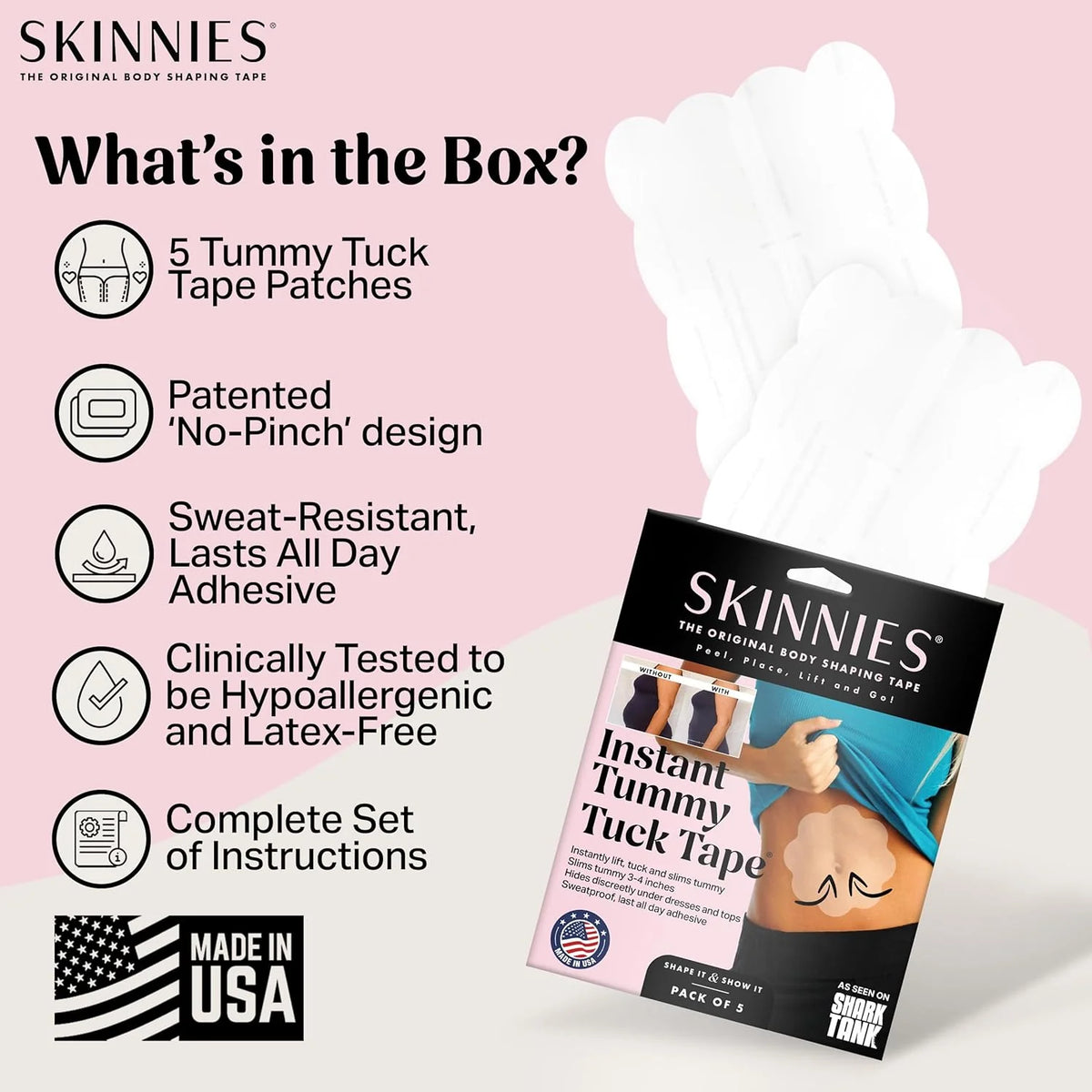 Instant Lifts Tummy Tuck Tape (Pack of 5)