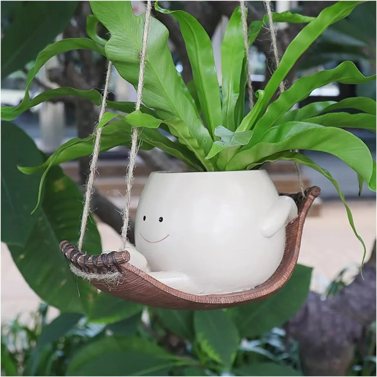 Rocking Chair Smiley Pot