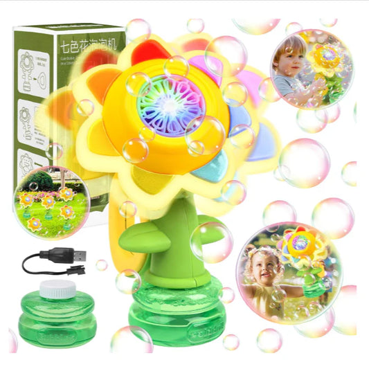 Remote Control Flower Bubble Machine