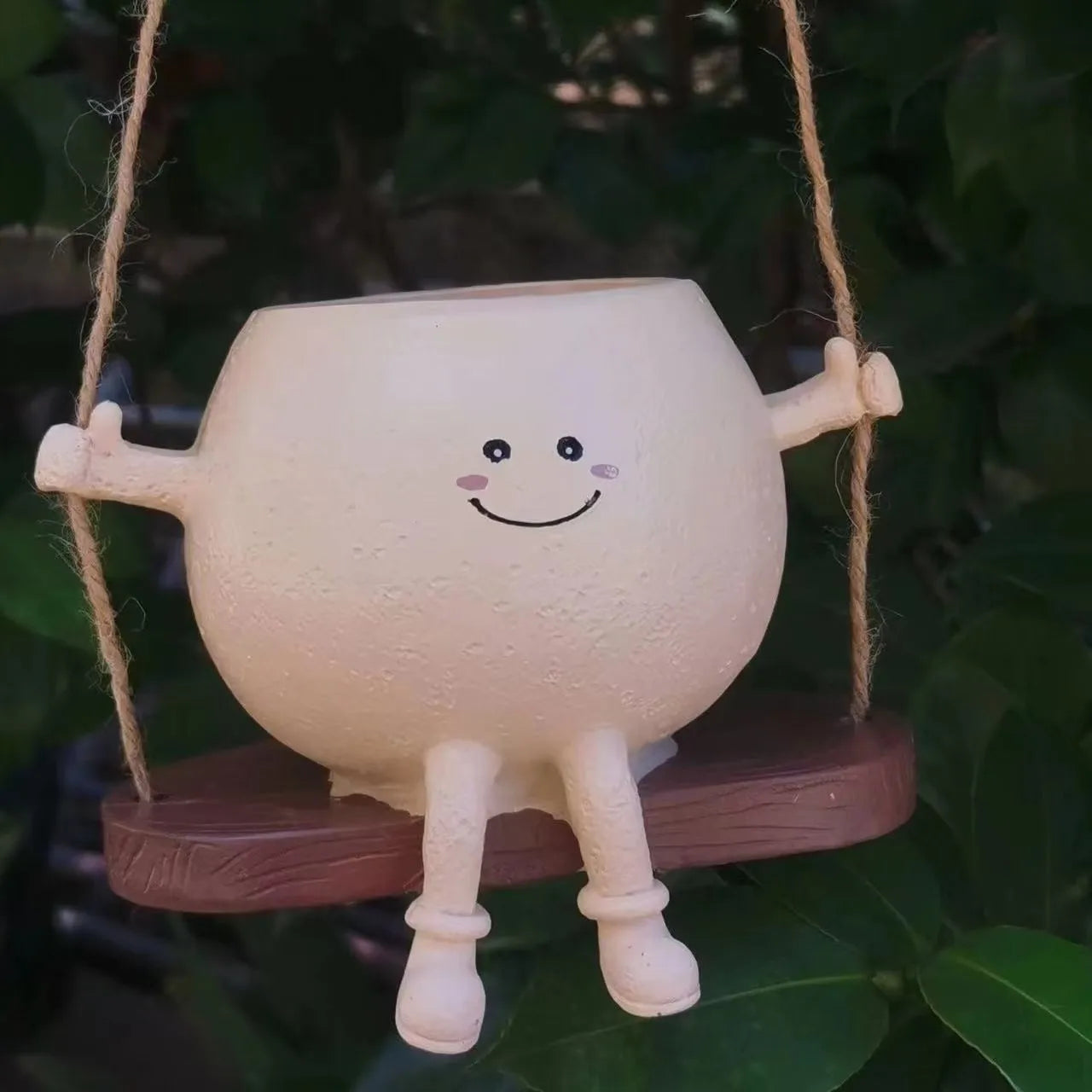 Rocking Chair Smiley Pot
