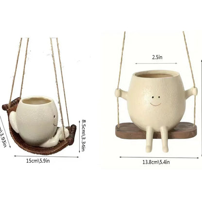 Rocking Chair Smiley Pot