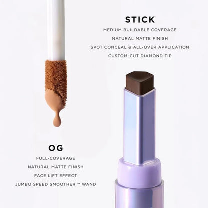 Shape tape concealer stick & brush