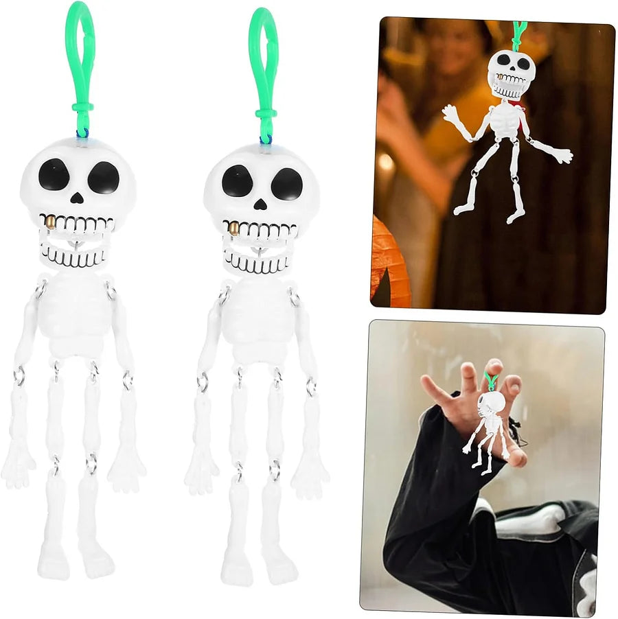 2 Pcs Skull Toy Kids Food Toys Skeleton with Movable Joints