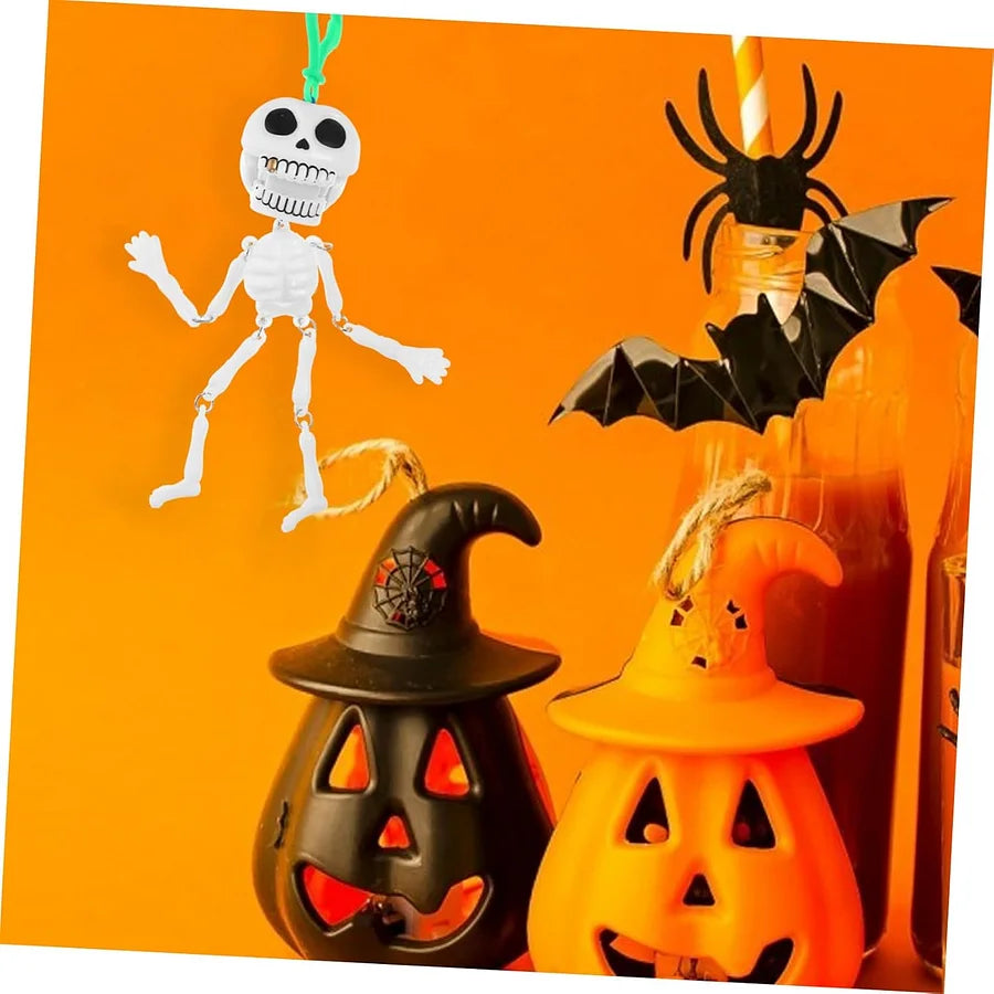 2 Pcs Skull Toy Kids Food Toys Skeleton with Movable Joints