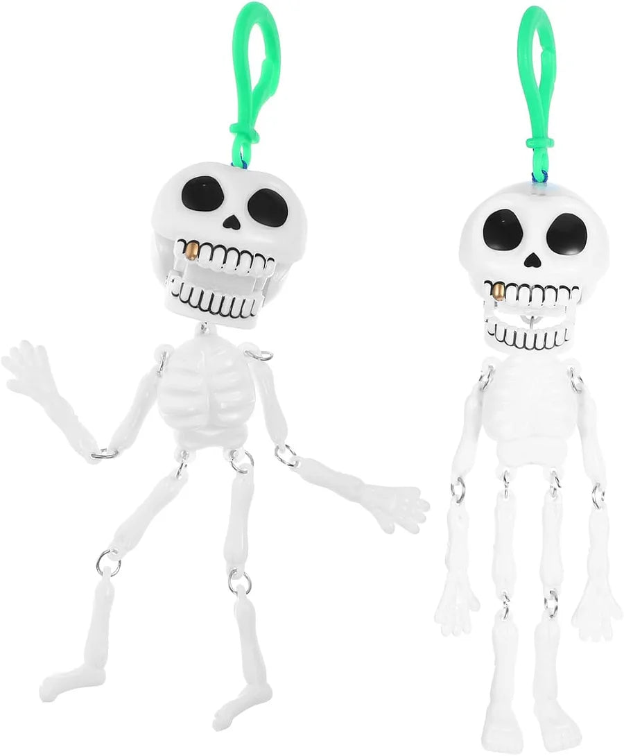 2 Pcs Skull Toy Kids Food Toys Skeleton with Movable Joints