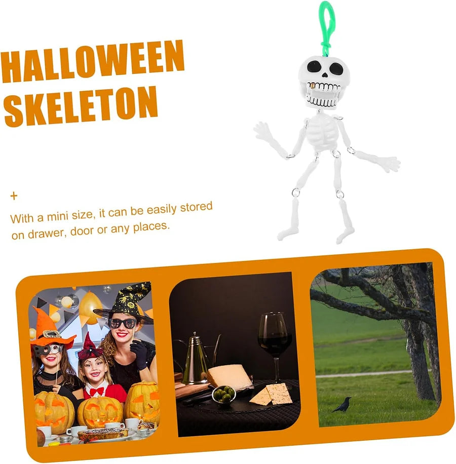 2 Pcs Skull Toy Kids Food Toys Skeleton with Movable Joints
