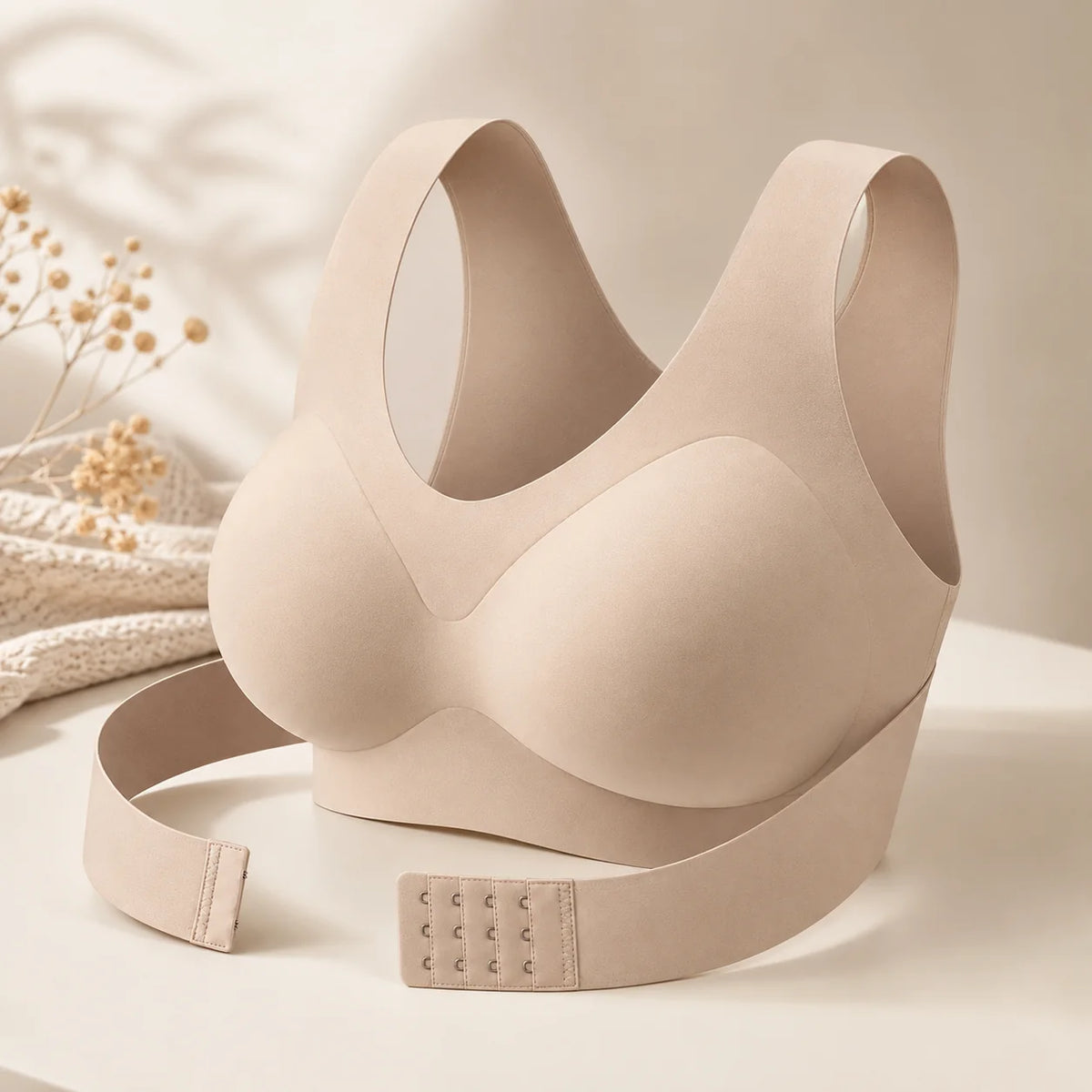 Seamless Cross-Back Support Bralette