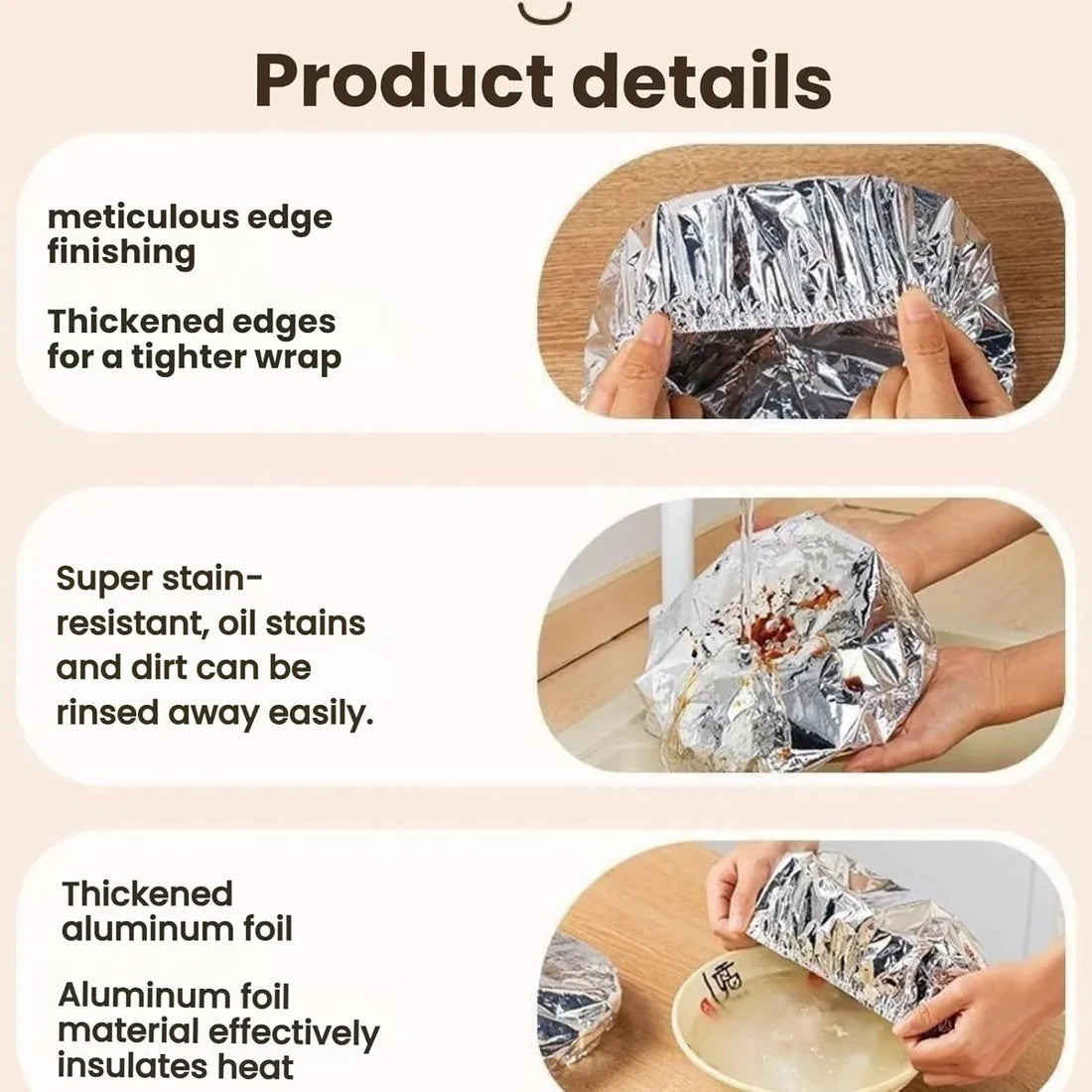 Reusable Aluminum Foil Food Covers (30 Pcs)